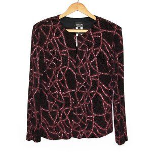 Pink Swirly Patterned Sparkle Twinset